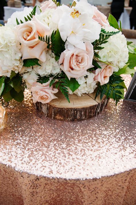 rose gold centerpieces|rustic rose gold wedding decor.